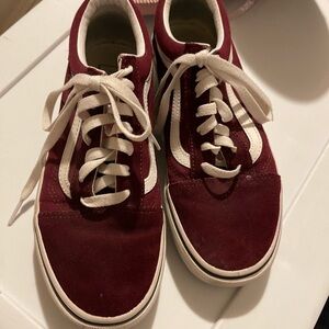 Red and White Sneakers VANS